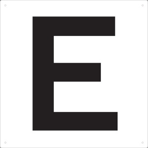 TRUSCO 表示板 アルファベット「E」 420X420 TAEH-E