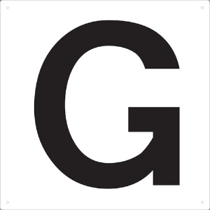 TRUSCO 表示板 アルファベット「G」 420X420 表示板 アルファベット「G」 420X420 TAEH-G