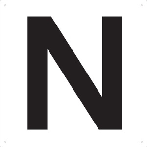 TRUSCO 表示板 アルファベット「N」 420X420 表示板 アルファベット「N」 420X420 TAEH-N
