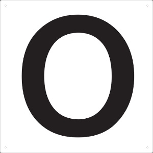 TRUSCO 表示板 アルファベット「O」 420X420 表示板 アルファベット「O」 420X420 TAEH-O