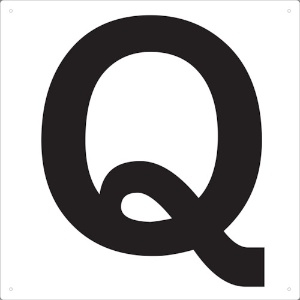 TRUSCO 表示板 アルファベット「Q」 420X420 表示板 アルファベット「Q」 420X420 TAEH-Q