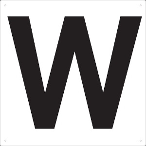 TRUSCO 表示板 アルファベット「W」 420X420 表示板 アルファベット「W」 420X420 TAEH-W