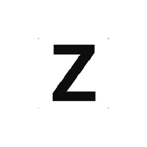 TRUSCO 表示板 アルファベット「Z」 420X420 TAEH-Z