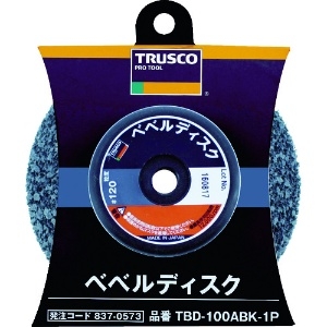 TRUSCO ベベルディスク 高耐久タイプ ブラック #120 1個入 ベベルディスク 高耐久タイプ ブラック #120 1個入 TBD-100ABK-1P