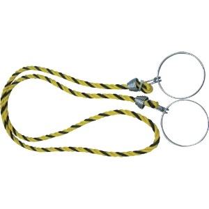 TRUSCO コーン用ロープ 標識 黄×黒 12mmX2m TCC-30
