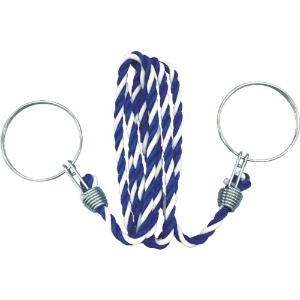 TRUSCO コーン用ロープ 標識 青×白 12mmX2m コーン用ロープ 標識 青×白 12mmX2m TCC-32