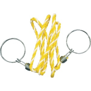 TRUSCO コーン用ロープ 標識 黄×白 12mmX2m コーン用ロープ 標識 黄×白 12mmX2m TCC-34