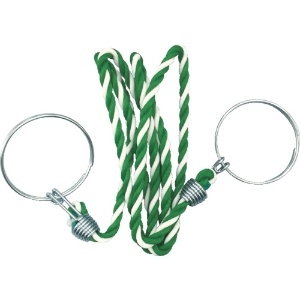 TRUSCO コーン用ロープ 標識 緑×白 12mmX2m コーン用ロープ 標識 緑×白 12mmX2m TCC-35