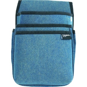 TRUSCO 【生産完了品】デニム腰袋 中型 3段 ブルー TDC-T102