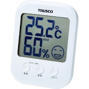 TRUSCO 熱中症・インフルエンザ危険度お知らせ付デジタル温湿度計 熱中症・インフルエンザ危険度お知らせ付デジタル温湿度計 TDTM-001