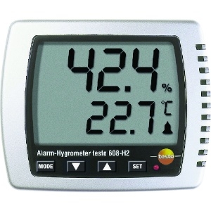 テストー 卓上式温湿度計(LEDアラーム付) 卓上式温湿度計(LEDアラーム付) TESTO608-H2