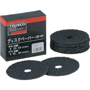 TRUSCO ディスクペーパー4型 Φ100X15.9 #100 (10枚入) ディスクペーパー4型 Φ100X15.9 #100 (10枚入) TG4-100