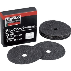 TRUSCO ディスクペーパー5型 Φ125X15.9 #100 (10枚入) ディスクペーパー5型 Φ125X15.9 #100 (10枚入) TG5-100