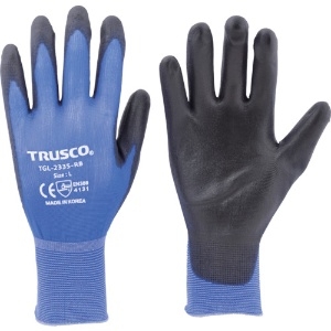 TRUSCO 【生産完了品】極薄ナイロン手袋PU手のひらコート ロイヤルブルー L 極薄ナイロン手袋PU手のひらコート ロイヤルブルー L TGL-2335-RB-L