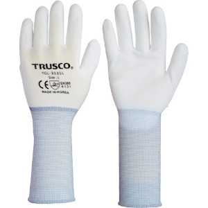 TRUSCO 【生産完了品】ナイロン手袋PU手のひらコートロング(10双入)S TGL-3131L-10P-S