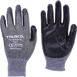 TRUSCO 【生産完了品】カラーニトリル背抜き手袋 ブラック L TGL-3595SP-BK-L