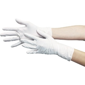 TRUSCO ニトリル製使い捨て極薄手袋 粉無し  S ホワイト (200枚入) TGL-440-S