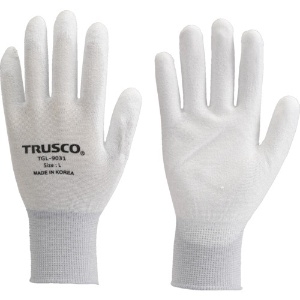 TRUSCO 【生産完了品】カーボン・ナイロンインナー手袋PU手のひらコート S TGL-9031-S
