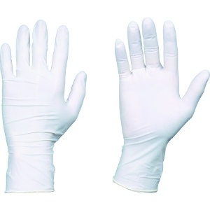 TRUSCO 【生産完了品】使い捨て天然ゴム手袋TGセーフ 0.12 粉無白L 100枚 TGNL12WL