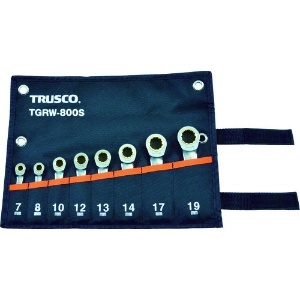 TRUSCO ラチェットコンビネーションレンチセット(ショートタイプ)8本組 TGRW-800S