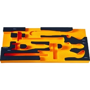 TRUSCO EVAフォーム 黒×オレンジ 3段式工具箱用 EVAフォーム 黒×オレンジ 3段式工具箱用 TIT44SBKF3