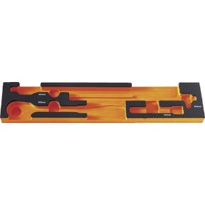 TRUSCO EVAフォーム 黒×オレンジ 3段式工具箱用 EVAフォーム 黒×オレンジ 3段式工具箱用 TIT44SBKF4