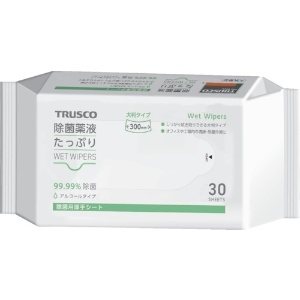 TRUSCO 除菌薬液たっぷりウェットワイパー大判 30枚 除菌薬液たっぷりウェットワイパー大判 30枚 TJYTW-30 画像2