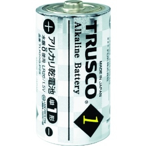 TRUSCO アルカリ乾電池 単1 (2本入) アルカリ乾電池 単1 (2本入) TLR20G-P2S