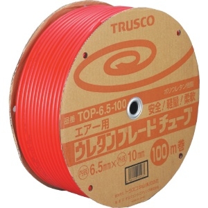 TRUSCO ウレタンブレードチューブ 8.5X12.5 100m 赤 ウレタンブレードチューブ 8.5X12.5 100m 赤 TOP-8.5-100