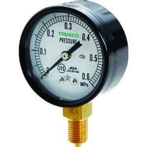 TRUSCO JIS汎用圧力計A型60φ 圧力レンジ0.0〜0.60MPa TPG60-0.6
