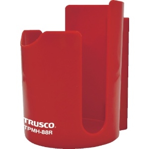 TRUSCO 樹脂マグネット缶ホルダー 赤 80mm TPMH-88R