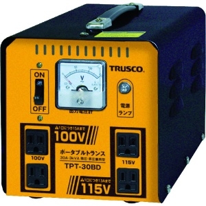 TRUSCO ポータブルトランス 30A 3kVA 降圧・昇圧兼用型 ポータブルトランス 30A 3kVA 降圧・昇圧兼用型 TPT-30BD