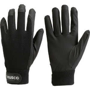 TRUSCO PU薄手手袋エンボス加工 ブラック M PU薄手手袋エンボス加工 ブラック M TPUM-B-M