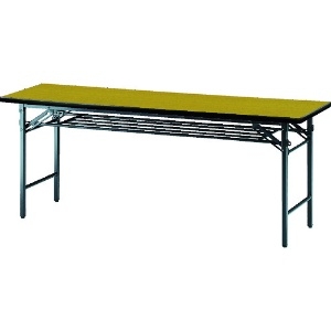 TRUSCO 会議用テーブル棚付折り畳み式1500×600×700 チーク チーク TS-1560