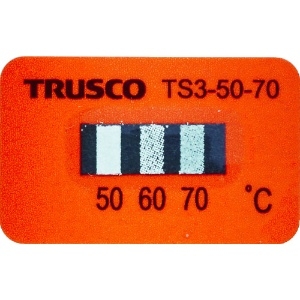 TRUSCO 温度シール3点表示不可逆性50℃〜70℃(40枚入り) TS3-50-70