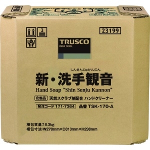 TRUSCO ハンドソープ 新・洗手観音 17.0kg バックインボックス TSK-170-A