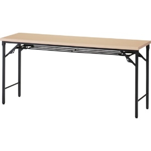 TRUSCO 折りたたみ会議テーブル 1500X450XH700 棚板付 ナチュラル TSTT-1545-C