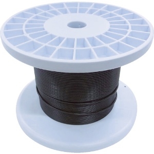 ニッサチェイン 黒コーティングワイヤロープ 2.0mm×100m 黒コーティングワイヤロープ 2.0mm×100m TSY20V-BK