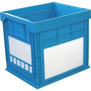 KUNIMORI プラスチック折畳みコンテナ パタコン N-134 ブルー 50680-N134-B