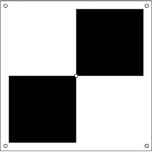 グリーンクロス ドローン用対空標識プラス型(白黒) ドローン用対空標識プラス型(白黒) 6300001178