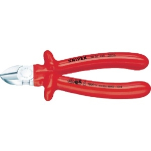 KNIPEX 絶縁1000V斜ニッパー 180mm 7007-180
