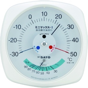 佐藤 ミニマックス1型最高最低温度計(湿度計付き) (7308-00) ミニマックス1型最高最低温度計(湿度計付き) (7308-00) 7308-00
