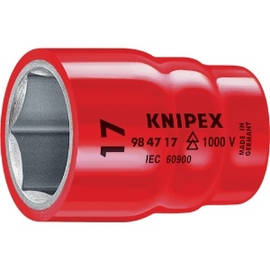 KNIPEX 絶縁1000Vソケット 1/2 10mm 絶縁1000Vソケット 1/2 10mm 9847-10