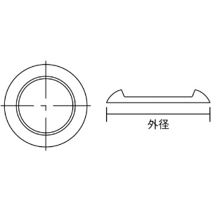 TRUSCO キャスタ-用受け皿 ゴム付 60MM 黒 12個入 キャスタ-用受け皿 ゴム付 60MM 黒 12個入 TUR600-BK-12 画像2