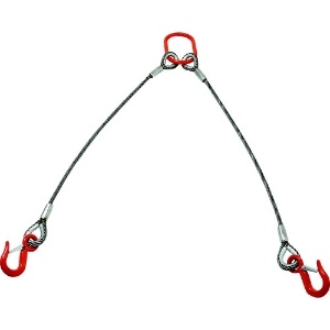TRUSCO 2本吊りアルミロックスリング フック付き 12mmX1m 2本吊りアルミロックスリング フック付き 12mmX1m TWEL-2P-12S1