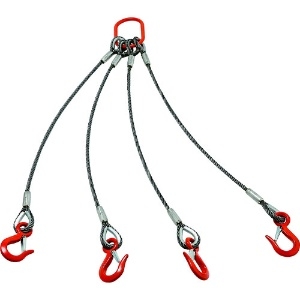 TRUSCO 4本吊りアルミロックスリング フック付き 12mmX1m 4本吊りアルミロックスリング フック付き 12mmX1m TWEL-4P-12S1