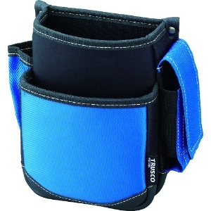 TRUSCO 腰袋 2段 携帯電話ホルダー付き ブルー 腰袋 2段 携帯電話ホルダー付き ブルー TWP2-BL
