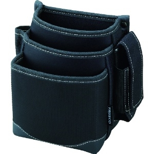 TRUSCO 腰袋 3段 携帯電話ホルダー付き ブラック 腰袋 3段 携帯電話ホルダー付き ブラック TWP3-BK