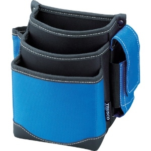 TRUSCO 腰袋 3段 携帯電話ホルダー付き ブルー TWP3-BL
