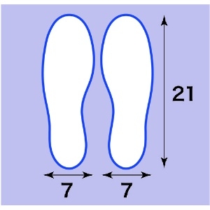 ニトムズ 耐久フロアサインズ足型白20枚 耐久フロアサインズ足型白20枚 Y6042 画像2
